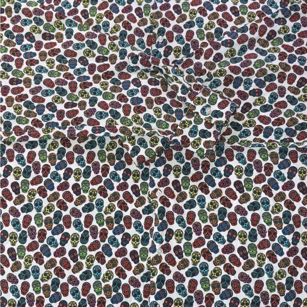 Multicolor Sugar Skull Print Bedding - Stylish Day of the Dead Design